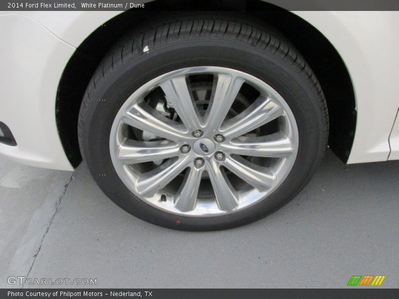 White Platinum / Dune 2014 Ford Flex Limited