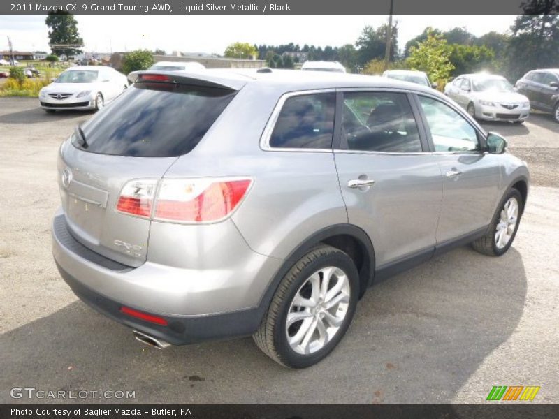 Liquid Silver Metallic / Black 2011 Mazda CX-9 Grand Touring AWD