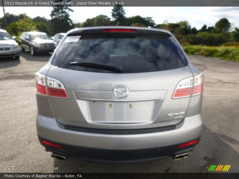 Liquid Silver Metallic / Black 2011 Mazda CX-9 Grand Touring AWD