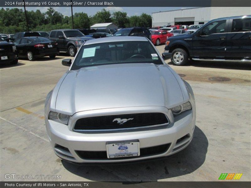 Ingot Silver / Charcoal Black 2014 Ford Mustang V6 Coupe