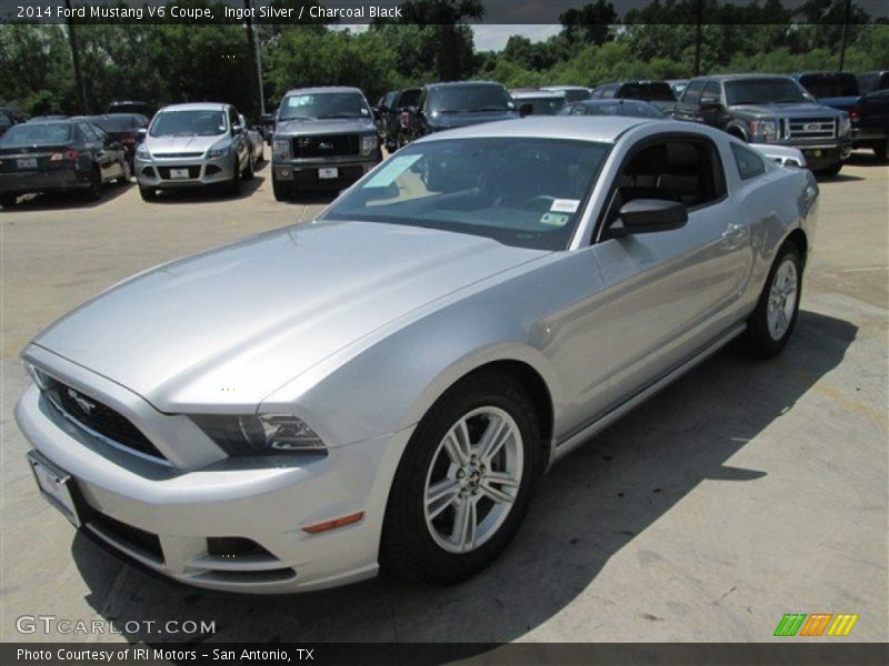 Ingot Silver / Charcoal Black 2014 Ford Mustang V6 Coupe