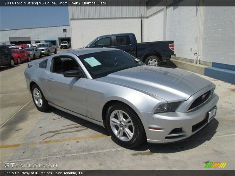 Ingot Silver / Charcoal Black 2014 Ford Mustang V6 Coupe