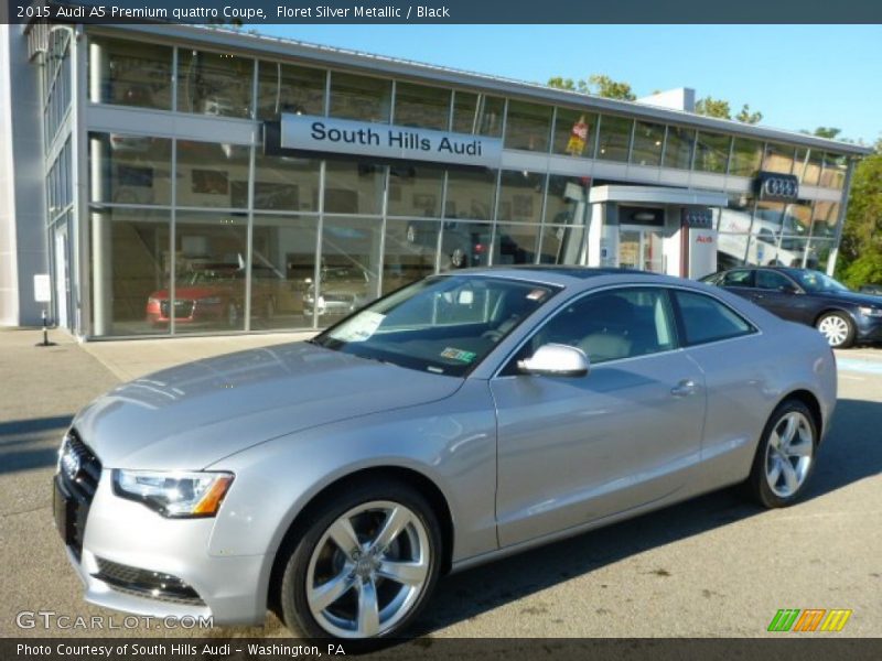 Floret Silver Metallic / Black 2015 Audi A5 Premium quattro Coupe
