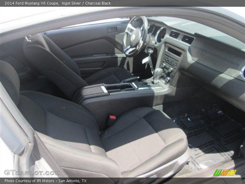 Ingot Silver / Charcoal Black 2014 Ford Mustang V6 Coupe