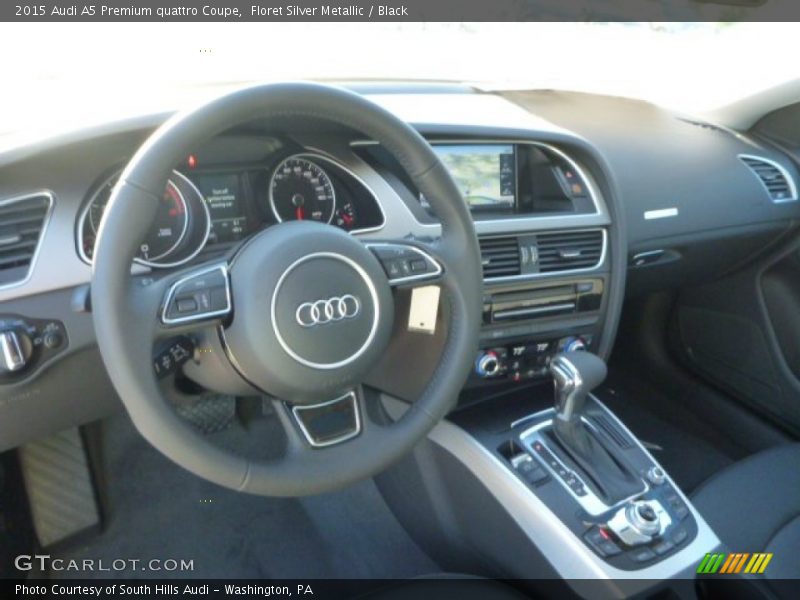 Floret Silver Metallic / Black 2015 Audi A5 Premium quattro Coupe