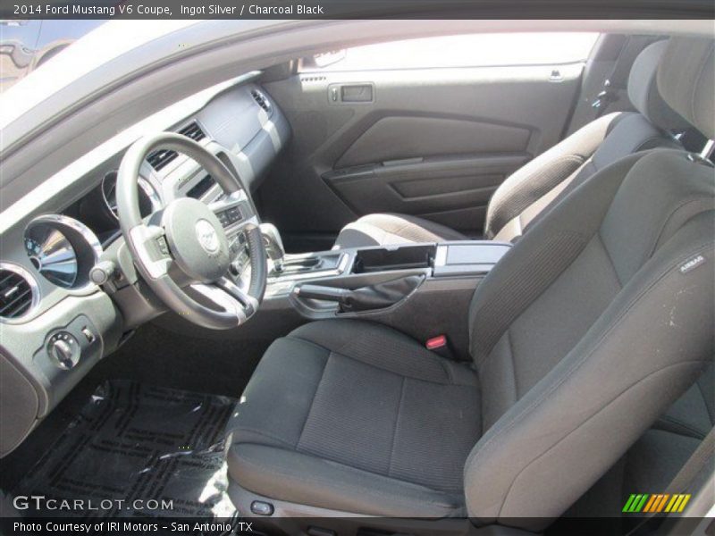 Ingot Silver / Charcoal Black 2014 Ford Mustang V6 Coupe