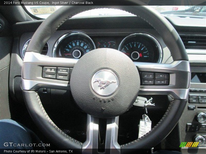 Ingot Silver / Charcoal Black 2014 Ford Mustang V6 Coupe