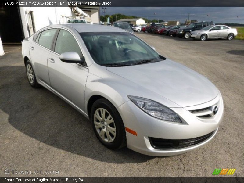 Brilliant Silver Metallic / Black 2009 Mazda MAZDA6 i Sport