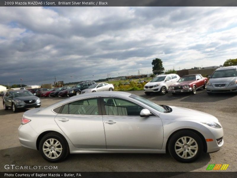 Brilliant Silver Metallic / Black 2009 Mazda MAZDA6 i Sport