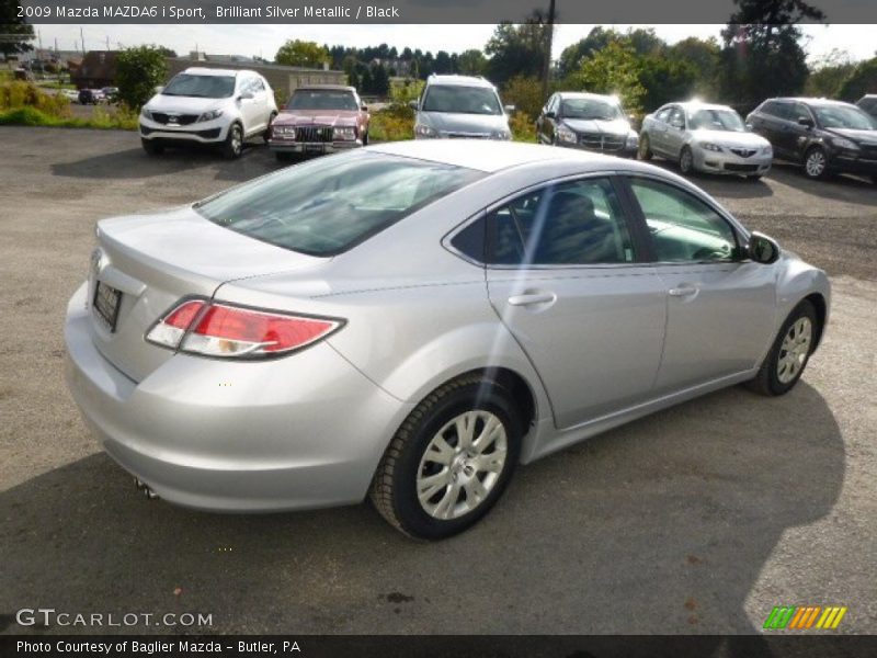 Brilliant Silver Metallic / Black 2009 Mazda MAZDA6 i Sport