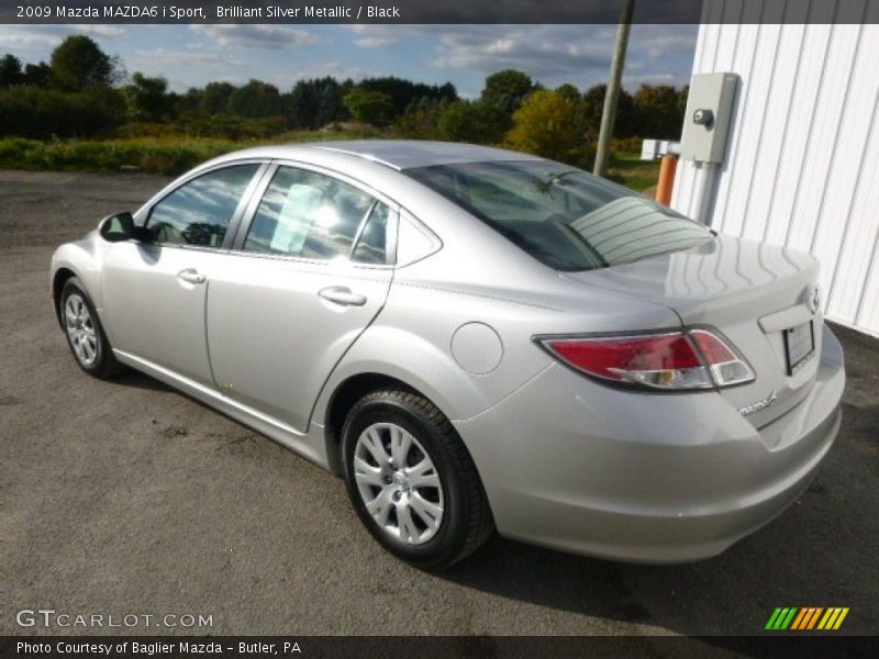 Brilliant Silver Metallic / Black 2009 Mazda MAZDA6 i Sport
