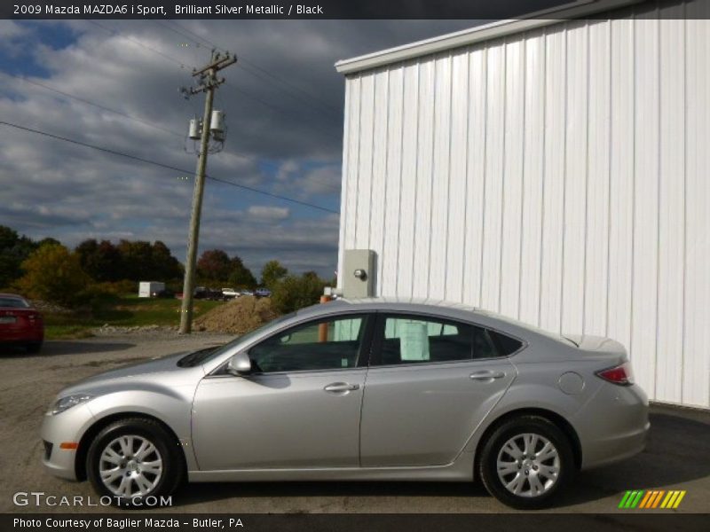 Brilliant Silver Metallic / Black 2009 Mazda MAZDA6 i Sport