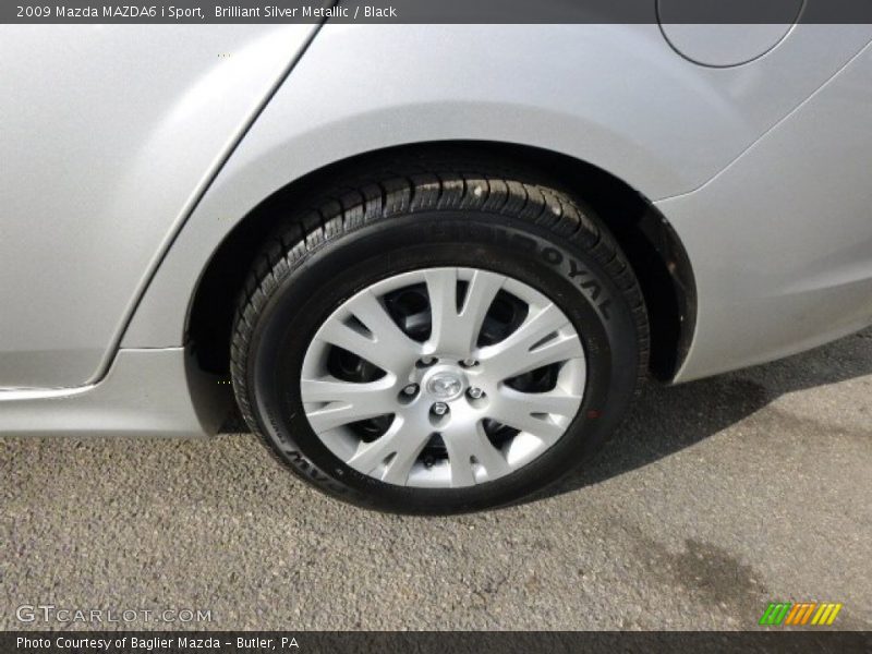 Brilliant Silver Metallic / Black 2009 Mazda MAZDA6 i Sport