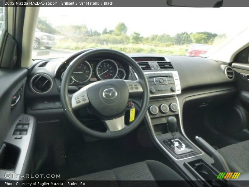 Brilliant Silver Metallic / Black 2009 Mazda MAZDA6 i Sport