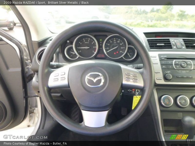Brilliant Silver Metallic / Black 2009 Mazda MAZDA6 i Sport