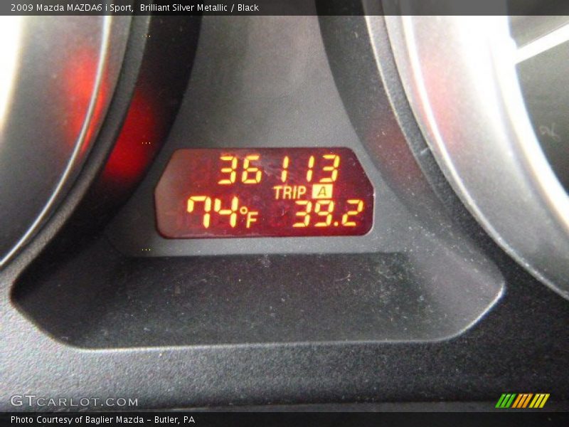 Brilliant Silver Metallic / Black 2009 Mazda MAZDA6 i Sport