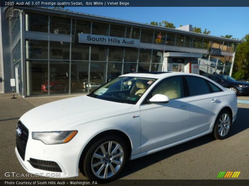 Ibis White / Velvet Beige 2015 Audi A6 3.0T Prestige quattro Sedan