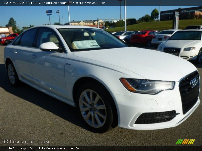 Ibis White / Velvet Beige 2015 Audi A6 3.0T Prestige quattro Sedan