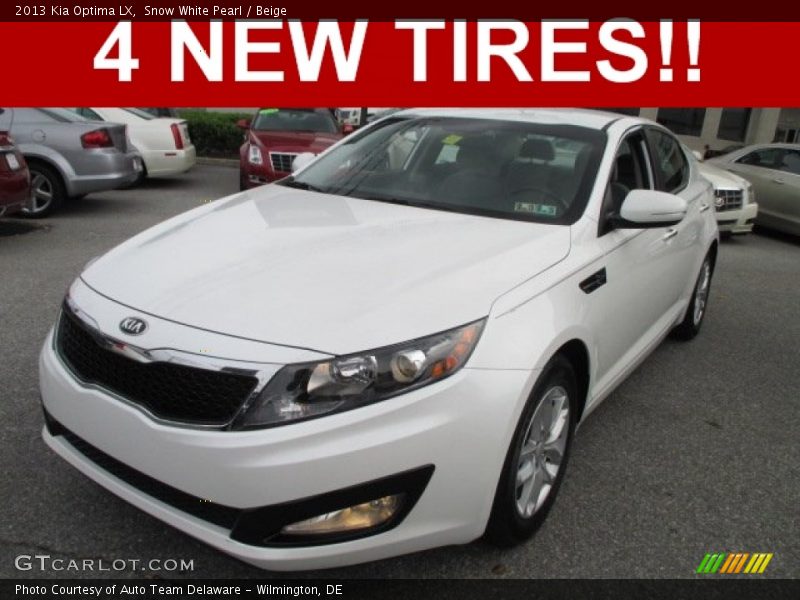 Snow White Pearl / Beige 2013 Kia Optima LX