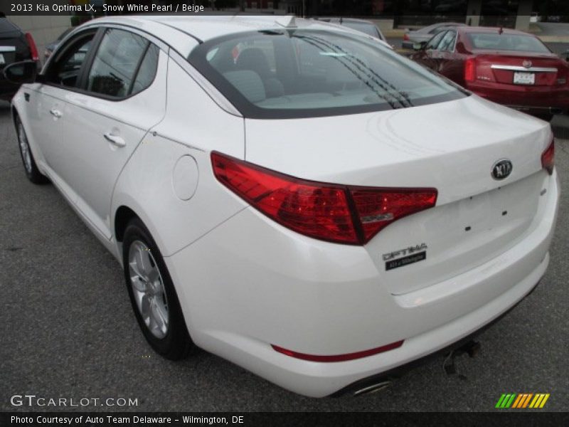 Snow White Pearl / Beige 2013 Kia Optima LX