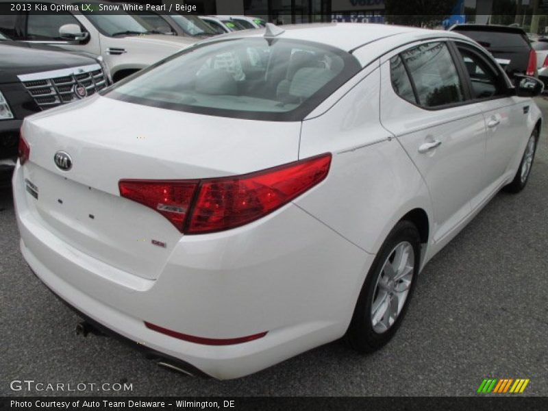 Snow White Pearl / Beige 2013 Kia Optima LX