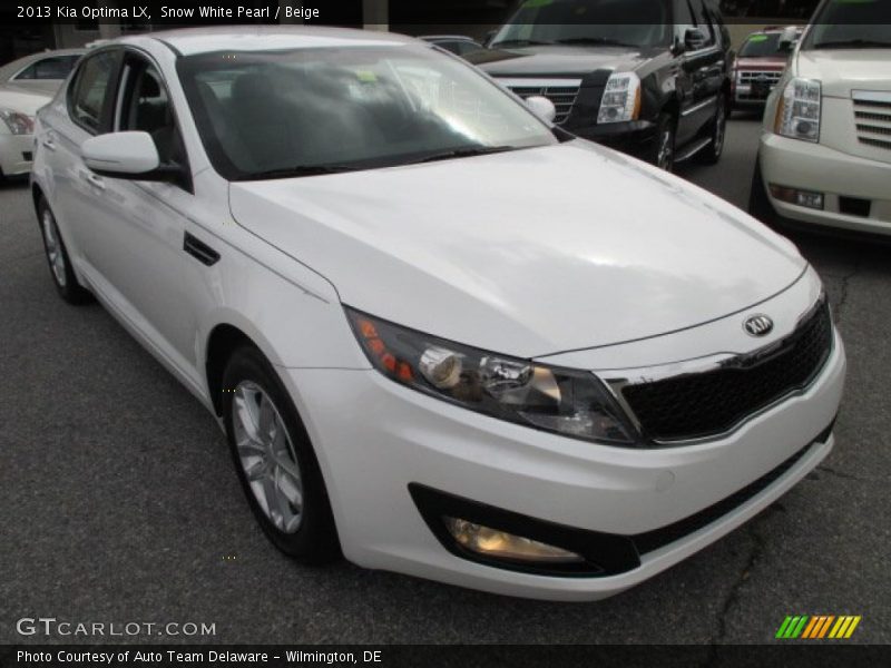 Snow White Pearl / Beige 2013 Kia Optima LX