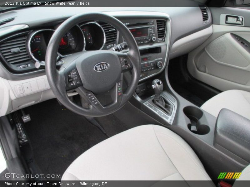 Snow White Pearl / Beige 2013 Kia Optima LX