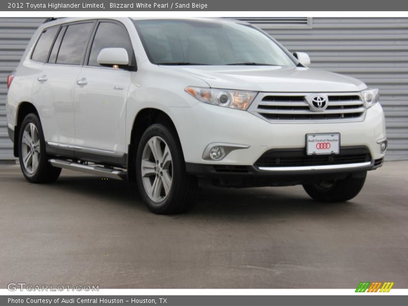 Blizzard White Pearl / Sand Beige 2012 Toyota Highlander Limited