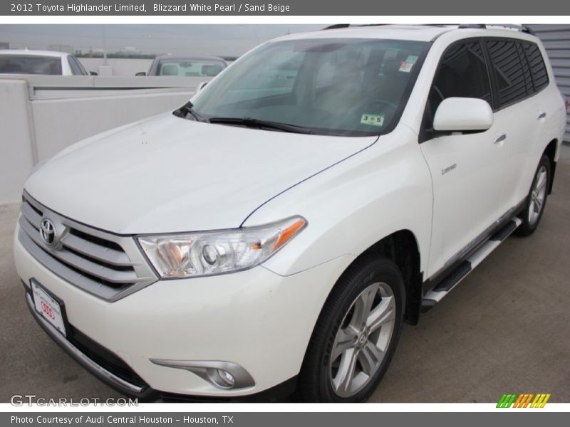 Blizzard White Pearl / Sand Beige 2012 Toyota Highlander Limited