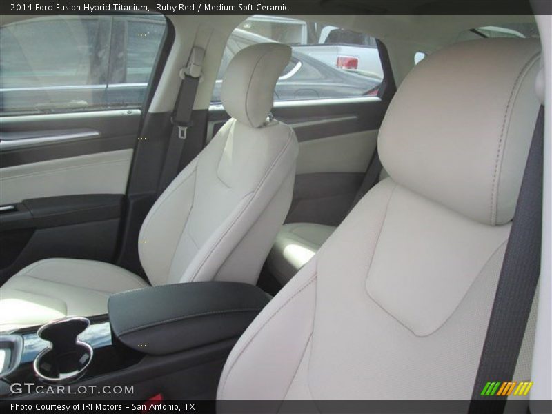 Ruby Red / Medium Soft Ceramic 2014 Ford Fusion Hybrid Titanium