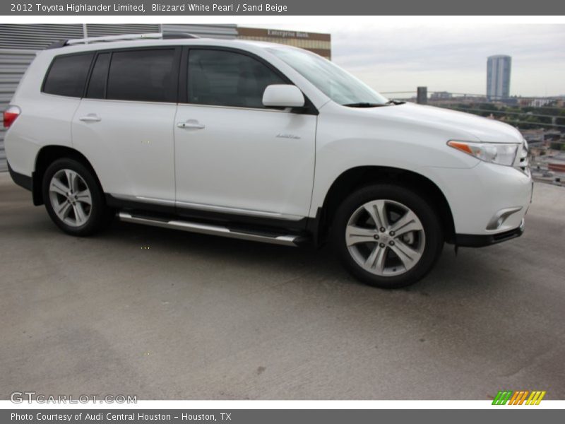 Blizzard White Pearl / Sand Beige 2012 Toyota Highlander Limited