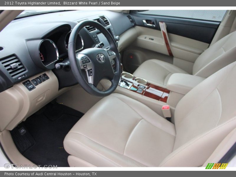 Blizzard White Pearl / Sand Beige 2012 Toyota Highlander Limited