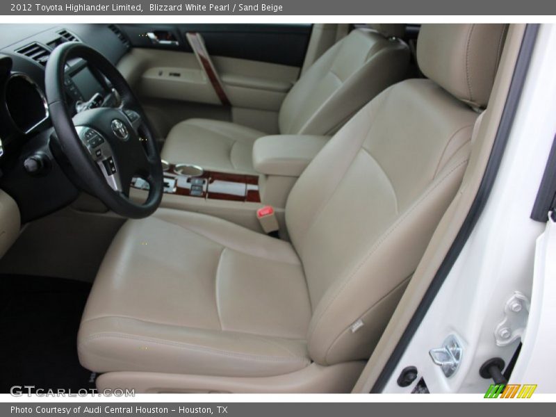 Blizzard White Pearl / Sand Beige 2012 Toyota Highlander Limited
