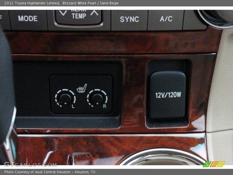 Blizzard White Pearl / Sand Beige 2012 Toyota Highlander Limited