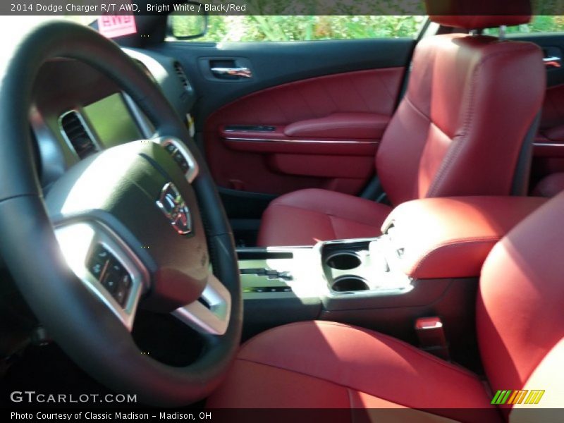 Bright White / Black/Red 2014 Dodge Charger R/T AWD