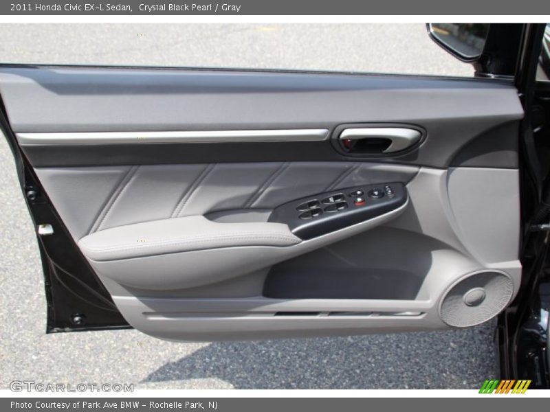 Crystal Black Pearl / Gray 2011 Honda Civic EX-L Sedan