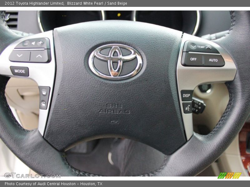 Blizzard White Pearl / Sand Beige 2012 Toyota Highlander Limited