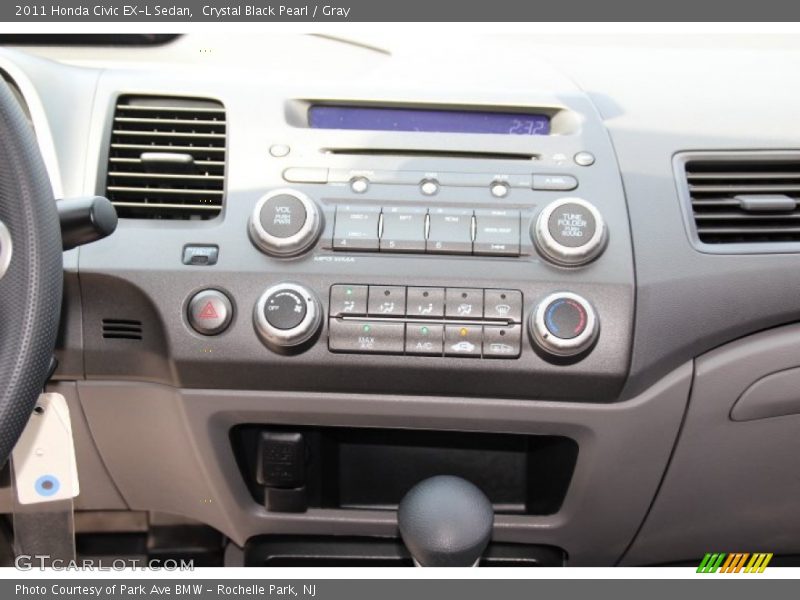 Crystal Black Pearl / Gray 2011 Honda Civic EX-L Sedan