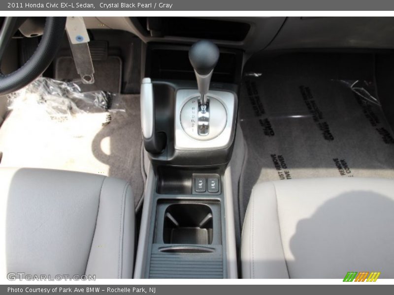 Crystal Black Pearl / Gray 2011 Honda Civic EX-L Sedan