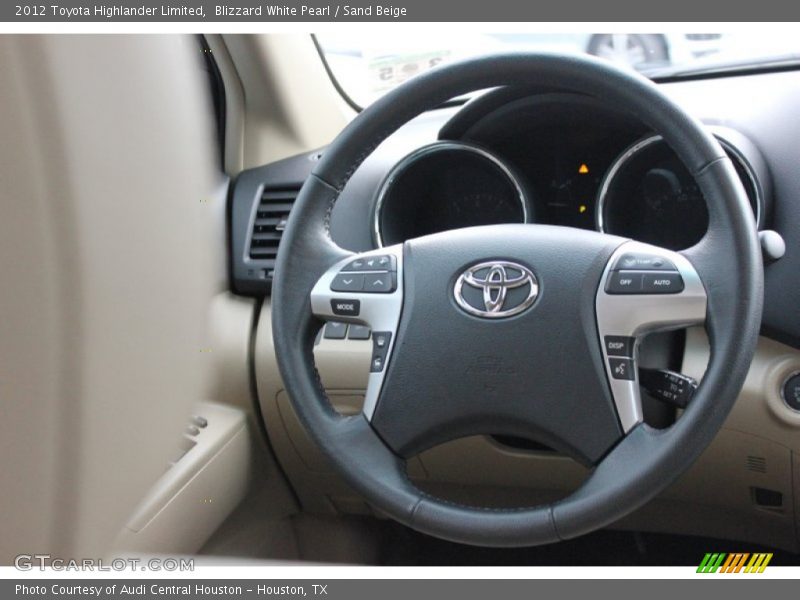 Blizzard White Pearl / Sand Beige 2012 Toyota Highlander Limited
