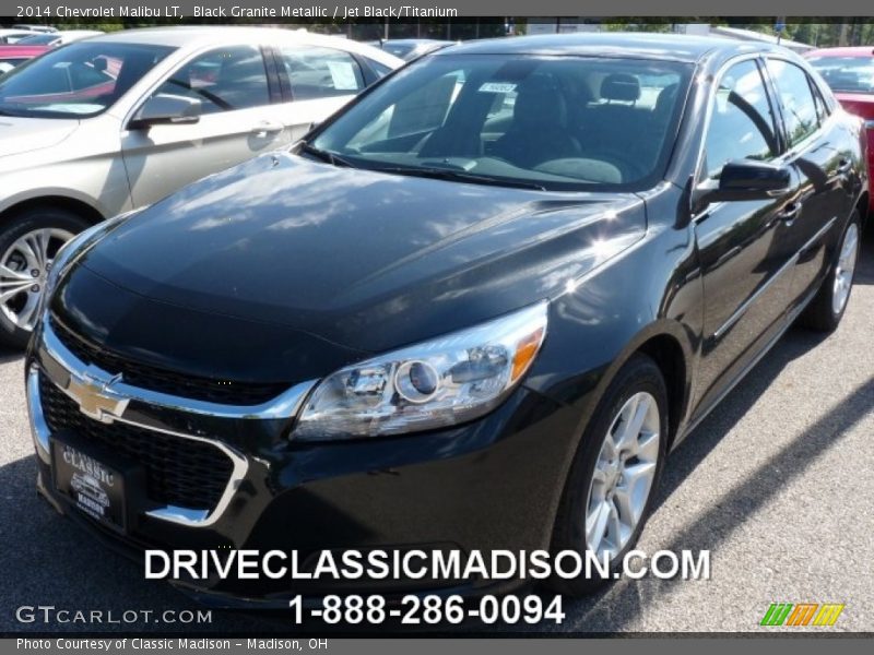 Black Granite Metallic / Jet Black/Titanium 2014 Chevrolet Malibu LT