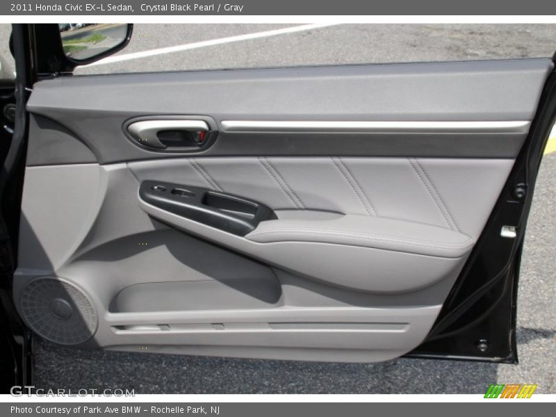 Crystal Black Pearl / Gray 2011 Honda Civic EX-L Sedan