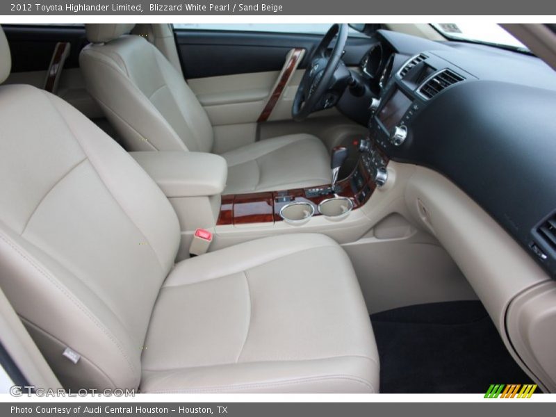 Blizzard White Pearl / Sand Beige 2012 Toyota Highlander Limited