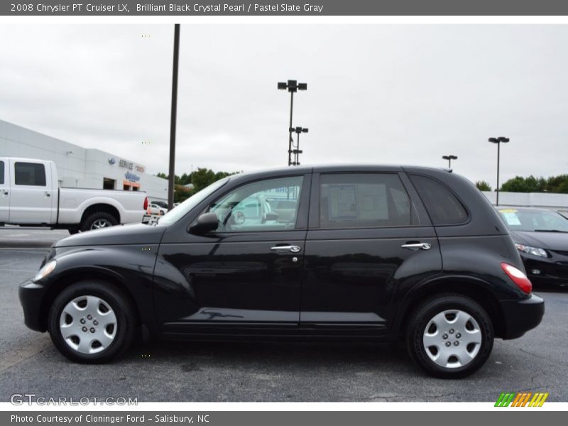 Brilliant Black Crystal Pearl / Pastel Slate Gray 2008 Chrysler PT Cruiser LX