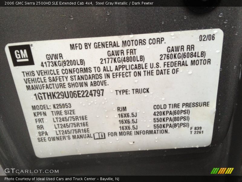 Steel Gray Metallic / Dark Pewter 2006 GMC Sierra 2500HD SLE Extended Cab 4x4