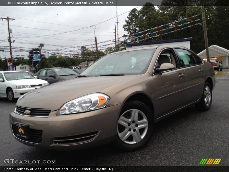Amber Bronze Metallic / Neutral Beige 2007 Chevrolet Impala LS