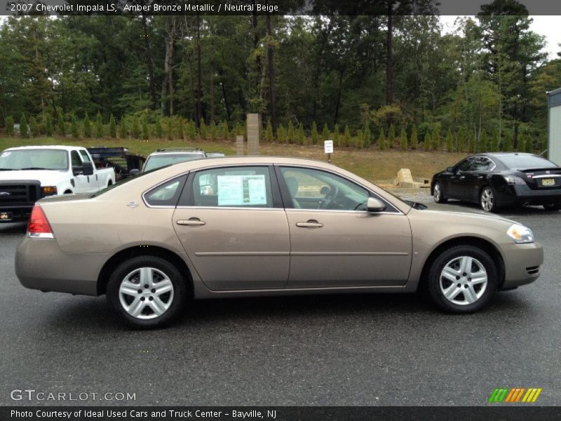 Amber Bronze Metallic / Neutral Beige 2007 Chevrolet Impala LS