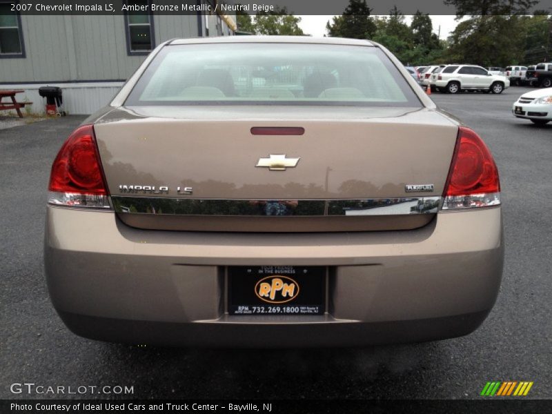 Amber Bronze Metallic / Neutral Beige 2007 Chevrolet Impala LS