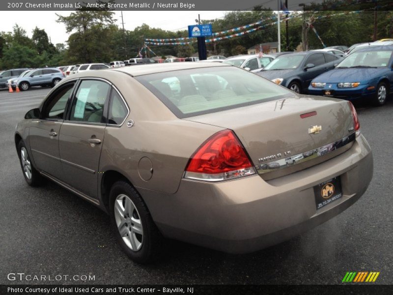 Amber Bronze Metallic / Neutral Beige 2007 Chevrolet Impala LS