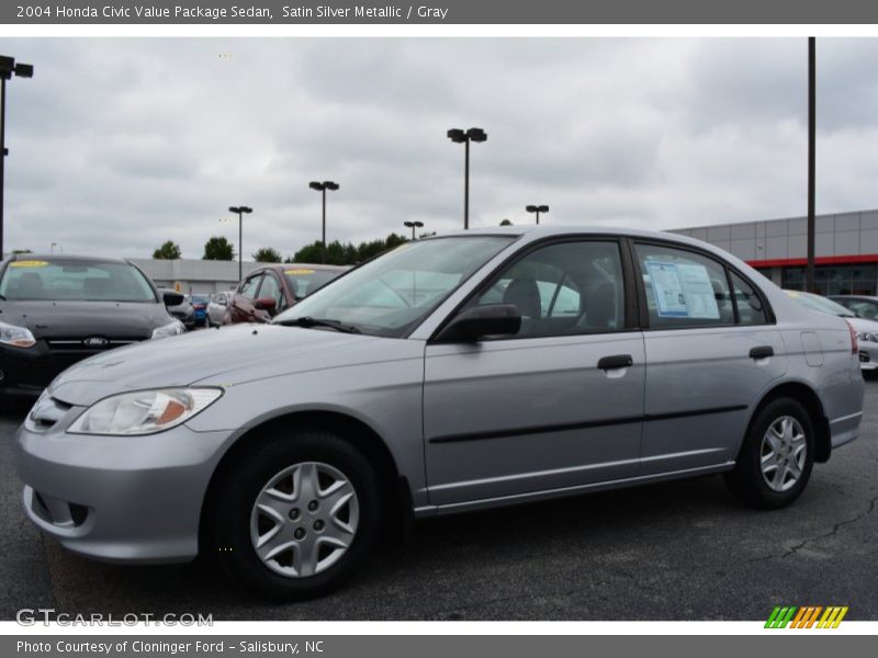 Satin Silver Metallic / Gray 2004 Honda Civic Value Package Sedan